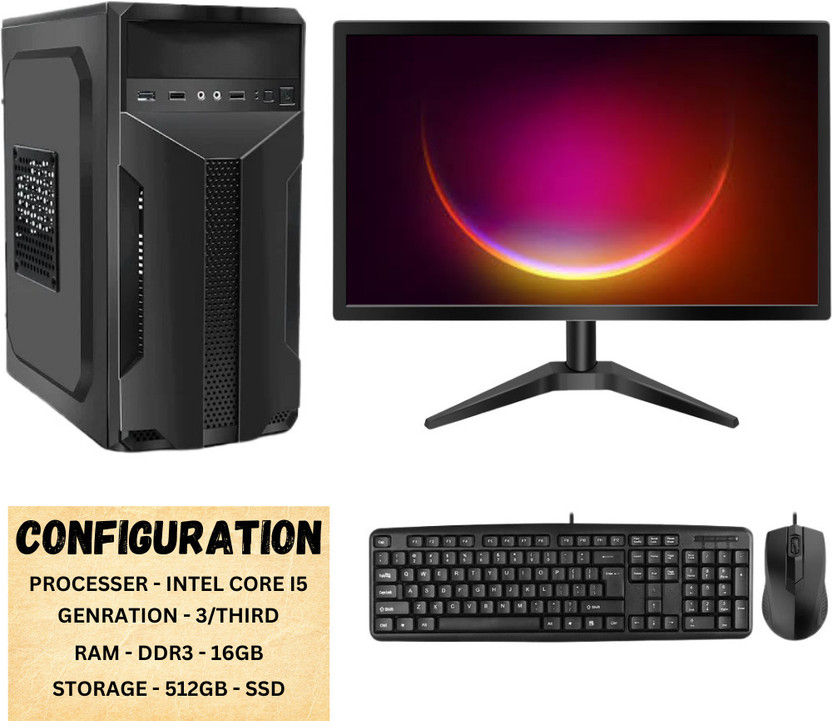 Intel LOESIS Intel Core i5 (16 GB / 512 GB / Windows 11) Assembled Desktop Computer(19 inch Display) - Flipkart Deal