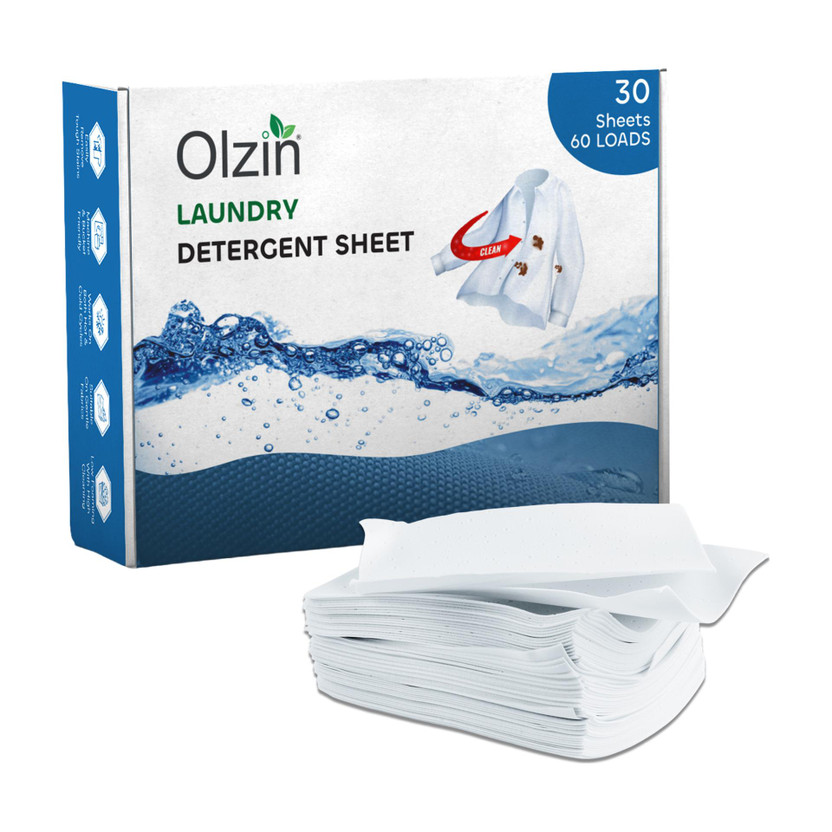 OLZIN LAUNDRY DETERGENT SHEET | 30 Pcs | 60 Loads Regular Detergent Pod(30 Pods)