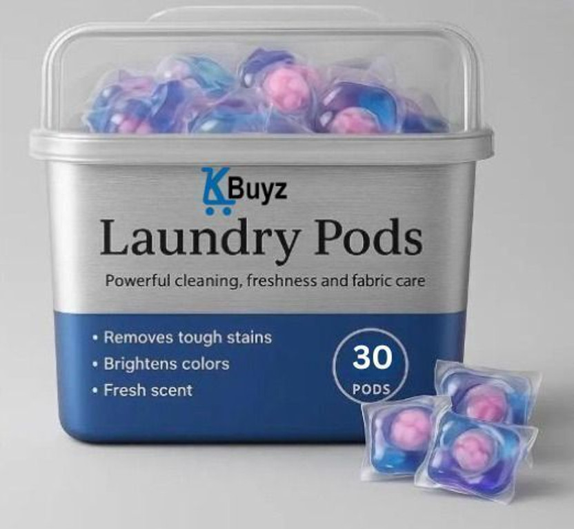 K Buyz Premium 5-in-1 Laundry Detergent Pods – Stain Remover Color Lily Detergent Pod Rose Detergent Pod(30 Pods)