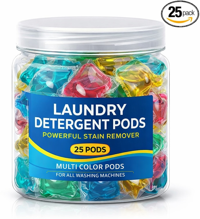 Anks LAUNDRY DETERGENT PODS POWERFUL STAIN REMOVER FOR ALL WASHING MACHINES Jasmine Detergent Pod(25 Pods)