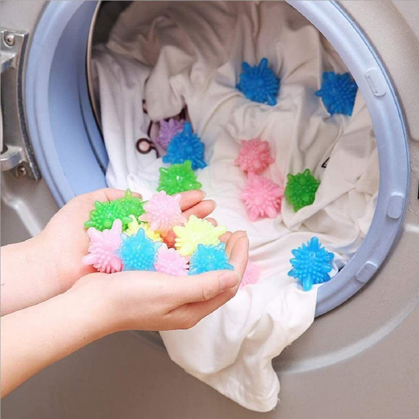 Otiporter Laundry Balls for Washing Machine Reusable Dryer Balls 10 Pcs Rose Detergent Pod(10 Pods)