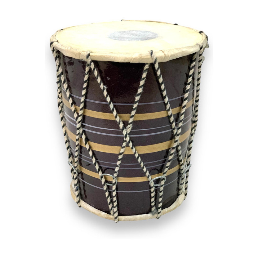 DHOLX DHOLX Traditional Wooden Dholak | 8 inches | For Puja & Folk Music | Rope & Rings Dholak(Brown, Gold) - Flipkart Deal