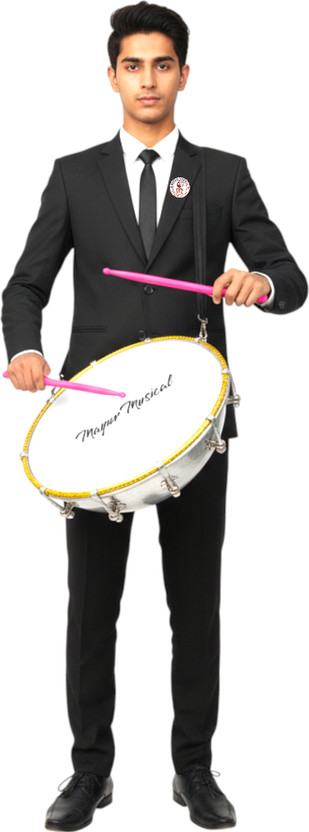 MAYUR MUSICALS Festival Ready Tasha 12 Inch | Professional Quality Dhol | Complete Drum Kit Instrument Set Conga(Fiber)