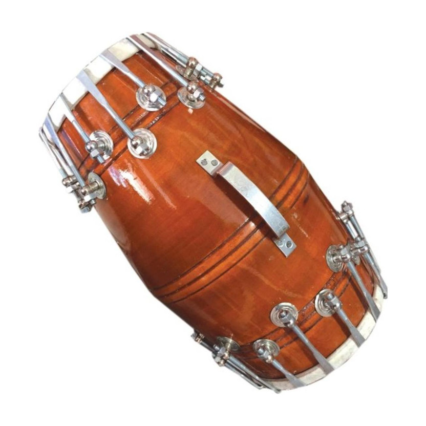 GT manufacturers Orange Polish Dholak Nut & Bolts Dholak(Orange)