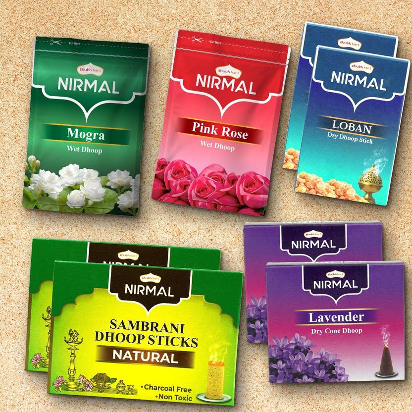 Shubhkart Nirmal Stick, Cones & Wet Dhoop Assorted Pack Dhoop Price