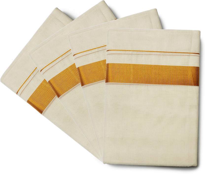 Stylesindia Cotton Dobby Design Border Dhotis Cotton Vesti Mundu Sarong