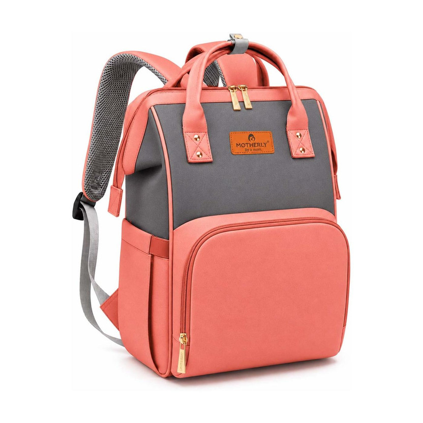 MOTHERLY Crown Diaper Bag ,Mothers Maternity Bags for Travel and Hospital Diaper Backpack(Pink,Grey)