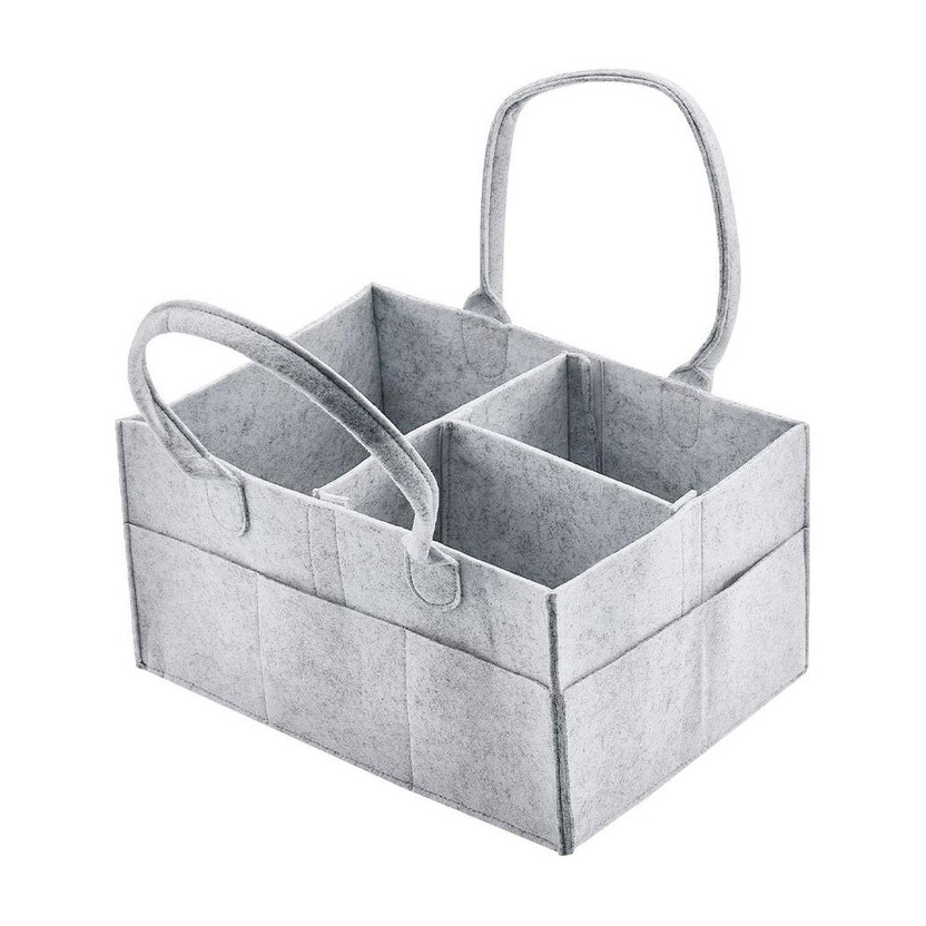 Raisa Raisa Diaper Caddy Bag Caddy Organizers, Foldable and Portable Felt Storage Basket(Light Grey) - Flipkart Deal