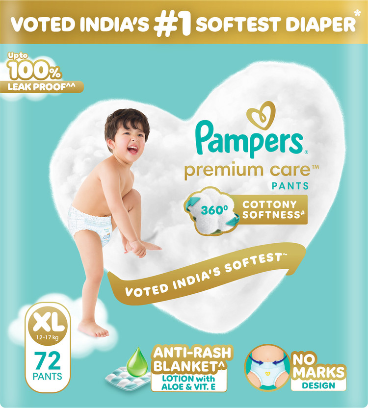 Pampers Premium Care Pant Diapers - XL(72 Pieces)