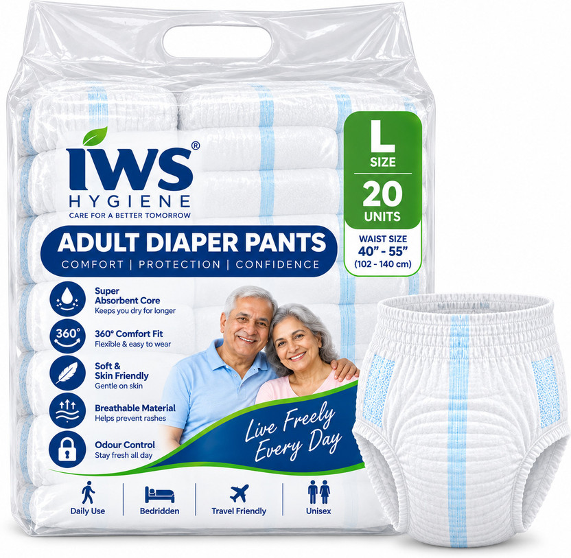 IWS IWS WITH DEVICE OF LADY Super Absorbent | Leak Protection Adult Diapers - L(20 Pieces) - Flipkart Deal
