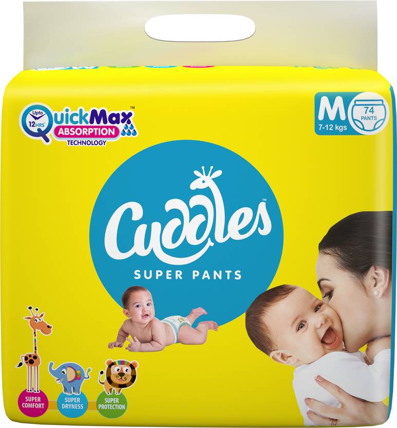 Cuddles Super Pants Pant Style Diaper M Buy 74 Cuddles Super Pants Top Sheet NonWoven