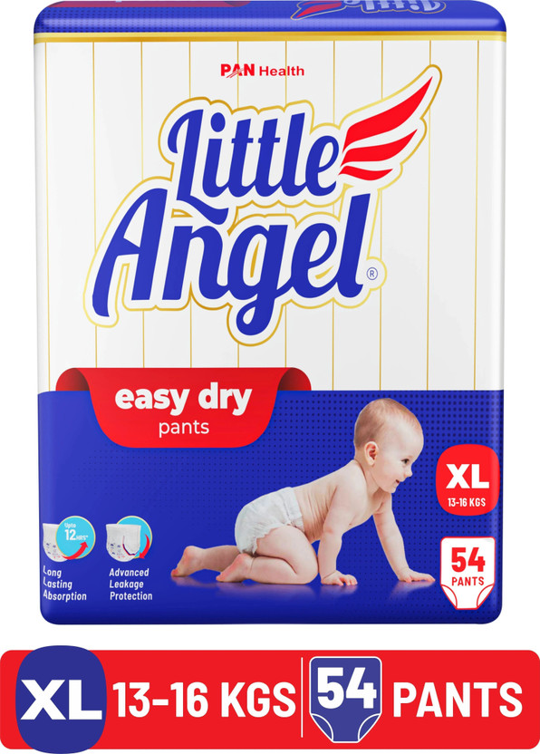 Little Angel Easy Dry Pull-up Diaper Pants, 13-16 Kgs - XL(54 Pieces)