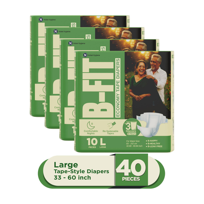 B-FIT Adult Diaper Economy Tape Style Adult Diapers - L(40 Pieces)