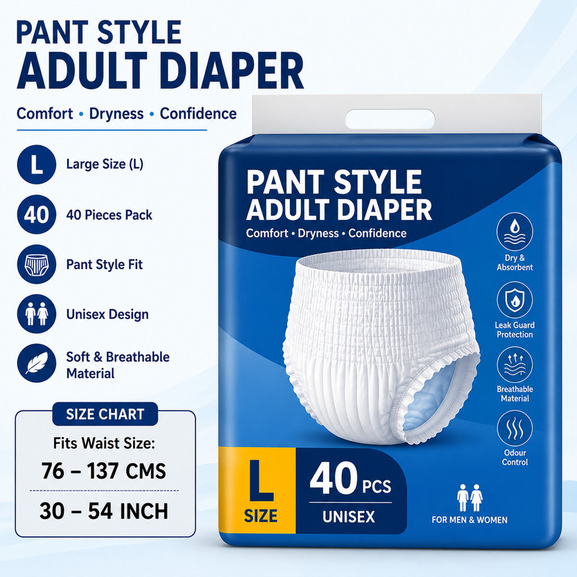 IWS IWS WITH DEVICE OF LADY Adult Pull-Up Diapers for Men & Women Super Absorbent, Leak Guard, Dry Comfort Adult Diapers - L - Flipkart Deal