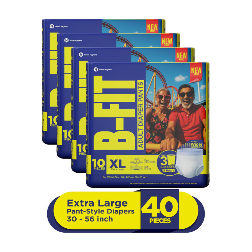 B-FIT Regular Pant Style Adult Diapers - XL(40 Pieces)