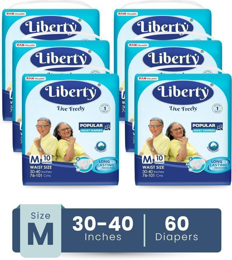 Liberty Adult Diapers Size M Adult Diapers - M(60 Pieces)