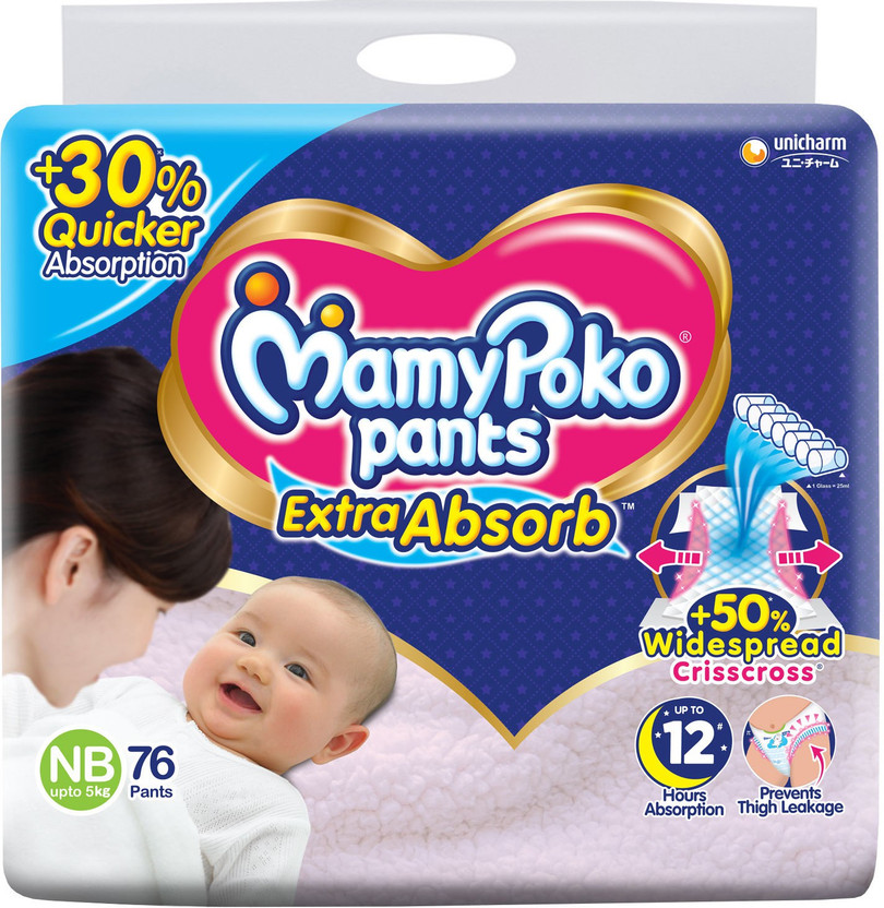 MamyPoko Extra Absorb - New Born(76 Pieces)