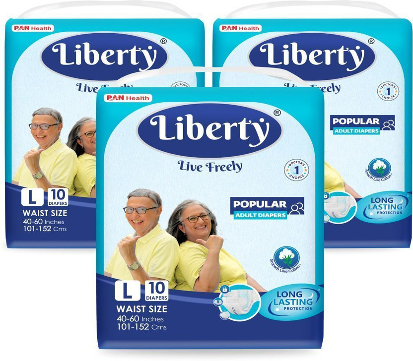 Liberty Popular Adult Diapers Adult Diapers - L(30 Pieces)