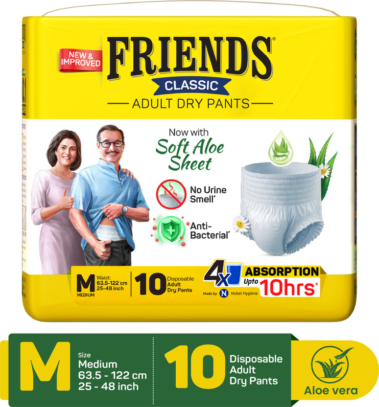 FRIENDS Classic Diaper Pull Ups Pants Adult Diapers - M(10 Pieces)
