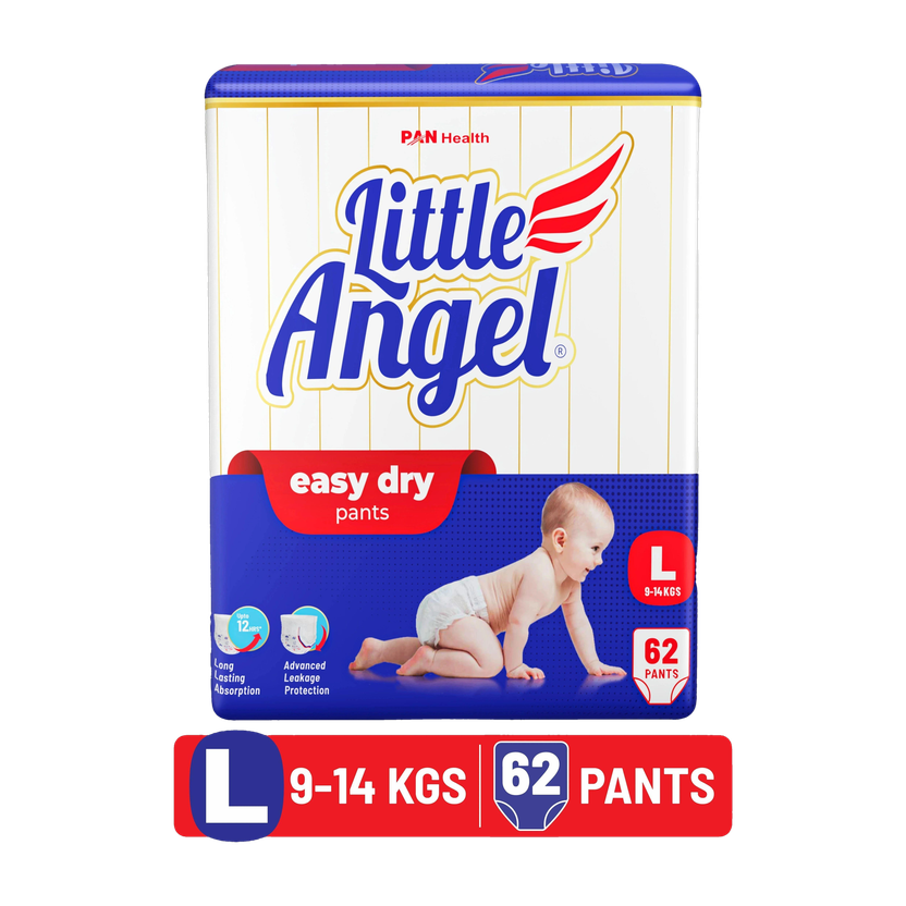 Little Angel Easy Dry Pant Diapers - L(62 Pieces)