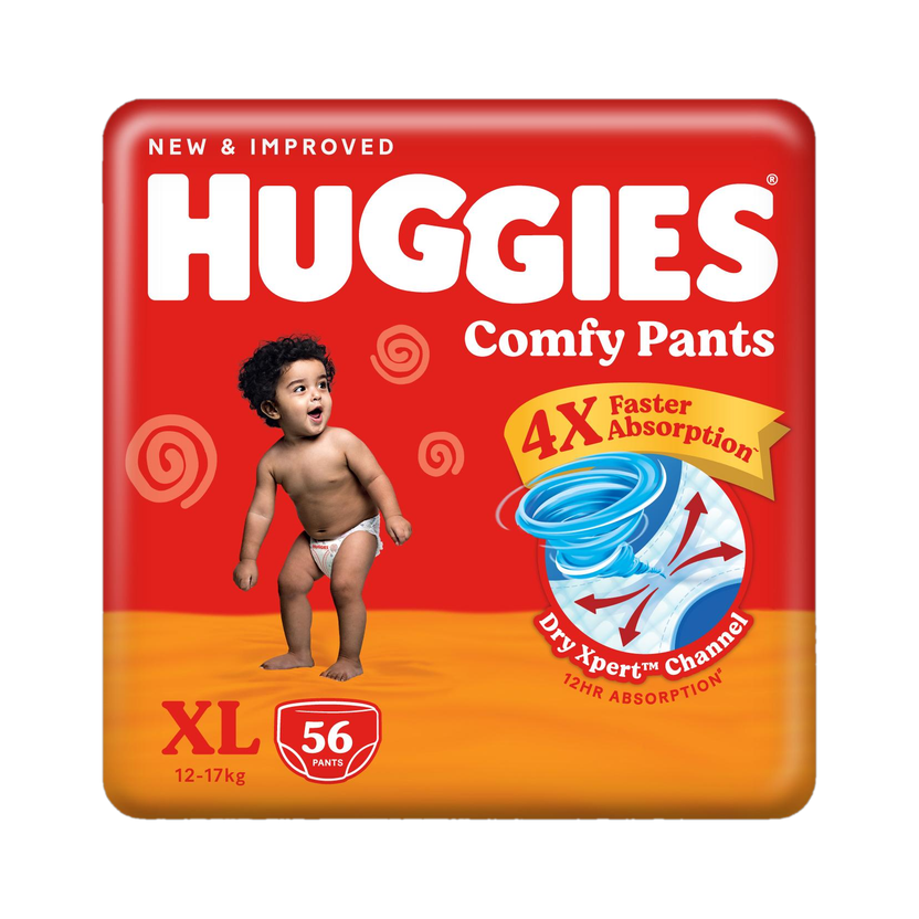 Huggies Comfy Baby Pant Diapers - XL(56 Pieces)