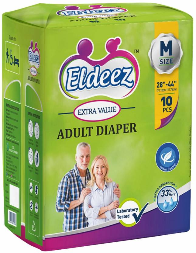 ELDEEZ Adult Diaper Medium size 10's pack Adult Diapers M Buy 10