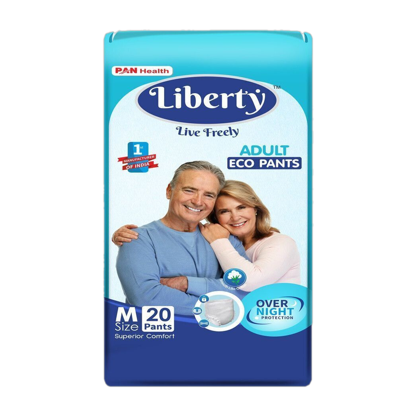 Liberty EcoPants, (61-115 Cms | 24-45Inches) Adult Diapers - M(20 Pieces)