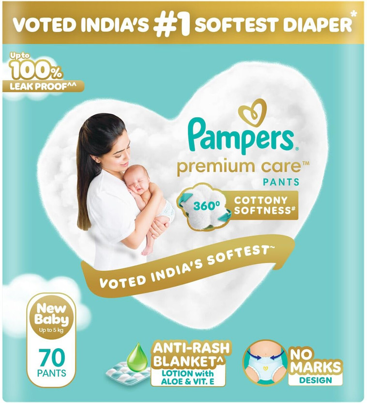 Pampers Premium Care Pant Diapers - New Born(70 Pieces)