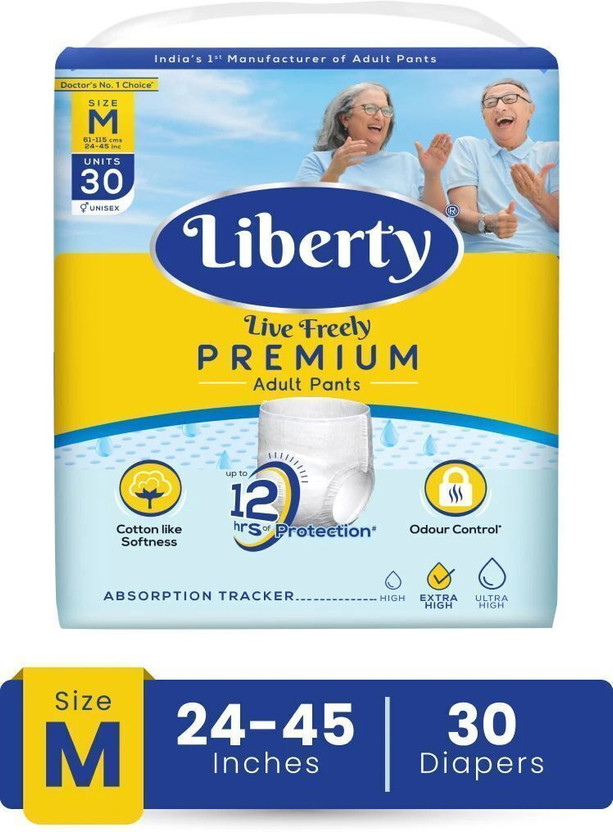 Liberty Adult Diaper Pants , Medium (3 * 10 pcs) Adult Diapers - M(30 Pieces)