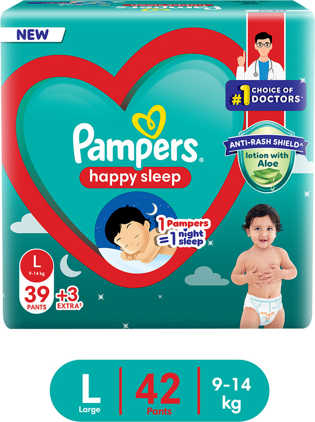 Pampers Happy Skin Pants - L(42 Pieces)