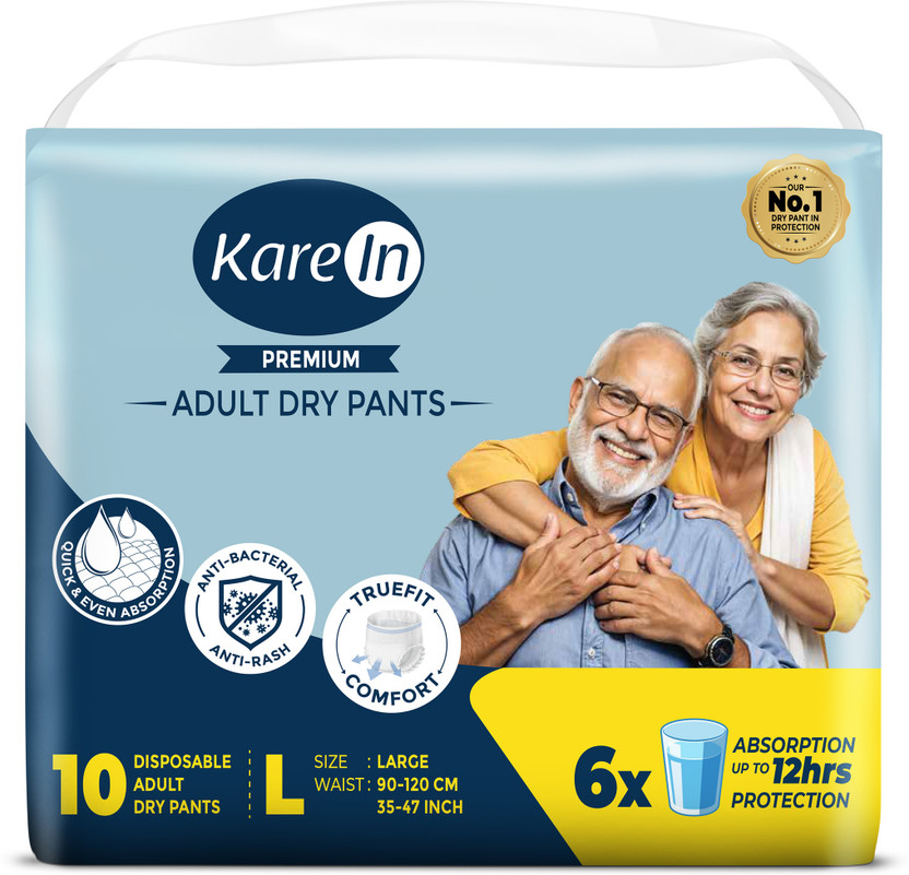 KareIn Premium Pant Style Adult Diapers - L(10 Pieces)