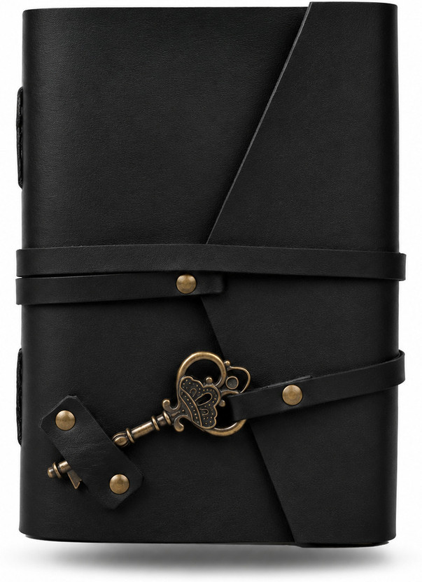 NIZAM HANDICRAFT KEY JOURNAL A6 Diary UNRULED 200 Pages(Black)