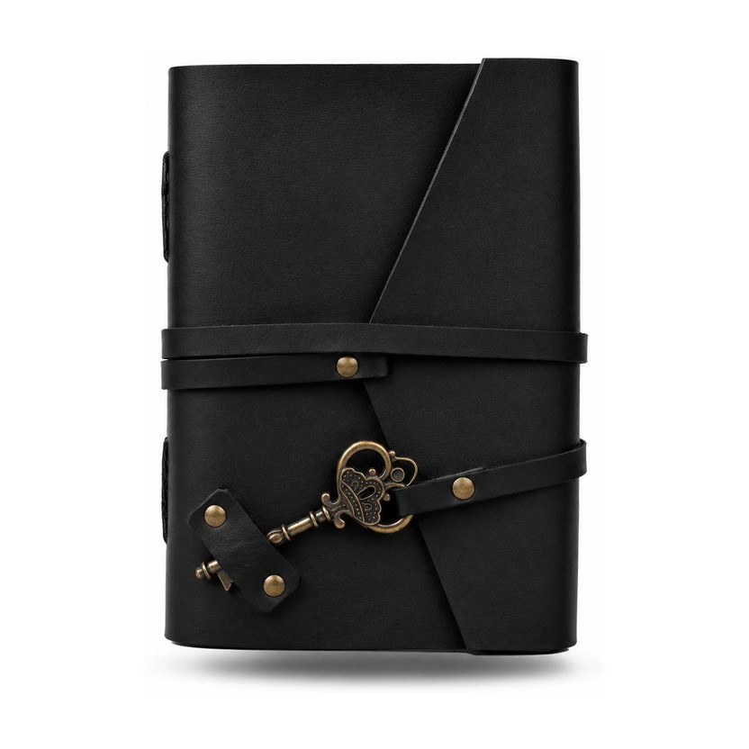 NIZAM HANDICRAFT KEY JOURNAL A6 Diary UNRULED 200 Pages(Black)