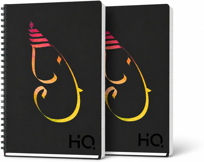 NAVNEET HQ My Notes (A6 Size) - Ganesha Series A6 Notebook Single Ruled 192 Pages(Black)
