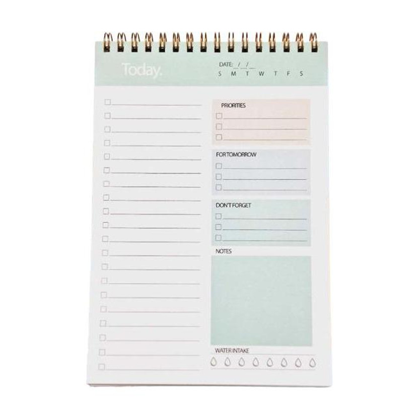 Greeshma Daily Planner To Do List Notepad Organizer Writing Pad for Home, Office, A5 Planner Single Rule 50 Pages(White)