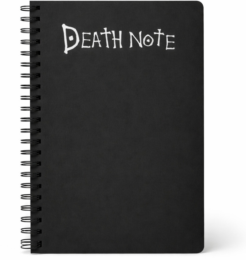 Graphic Word Death Notes A5 Notebook Unruled 160 Pages(Black)