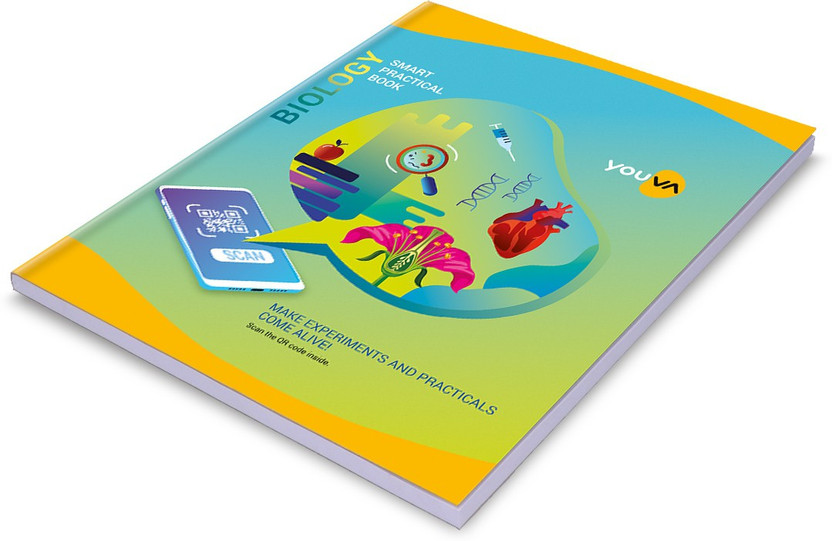 NAVNEET Youva Hard Bound Biology Practical Book 21.5x26.5 cm Regular Notebook 1 Side Ruled & 1 Side Plain 176 Pages(Multicolor)