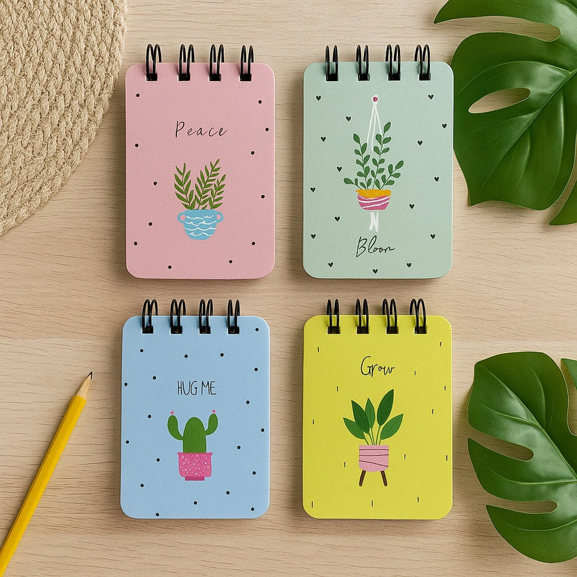 articious Pocket-Size Notepad (Pack of 4) 100 pages, Mini Memo Pads for Daily Notes Pocket-size Note Pad Ruled 100 Pages(Nature Notes, Pack of 4)