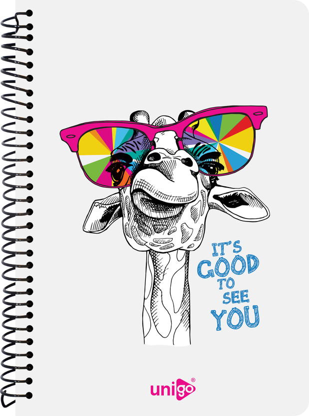 UNIGO NOTEBOOK A4 Notebook Single Line - Ruled 200 Pages(White)