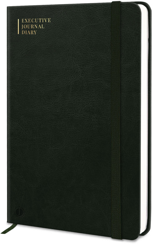 Jhingalala Leather Notebook Diary with Elastic Lock I Executive Notebook Journal Diary A5 Diary Ruled 192 Pages(Green)