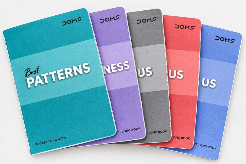 DOMS DOMS 1 Pocket-size Notebook Ruled 100 Pages(Multicolor, Pack of 5) - Flipkart Deal