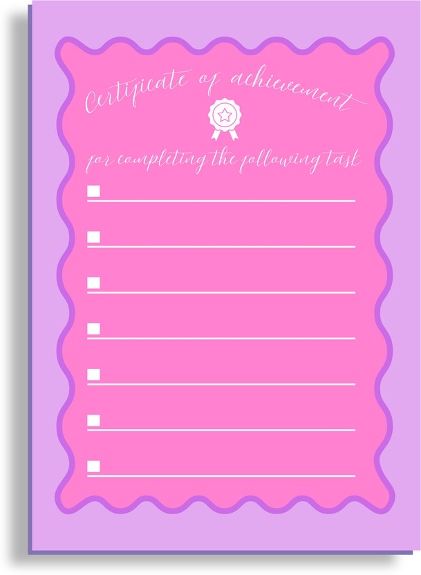 Sticky Stories To-Do Planner Pad A6 Planner Checklist 50 Pages(Pink and Purple)