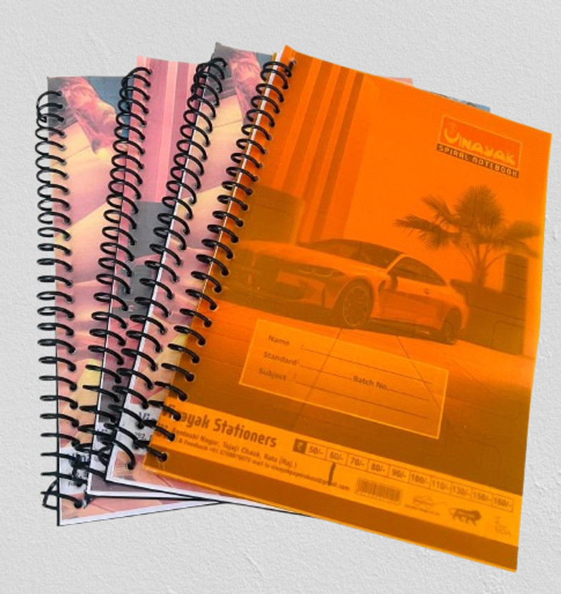 Vasl Notebook for Students / Office/ Writing & Multipurpose A4 Notebook Ruled / Single Line 140 Pages(Multicolor, Pack of 4)