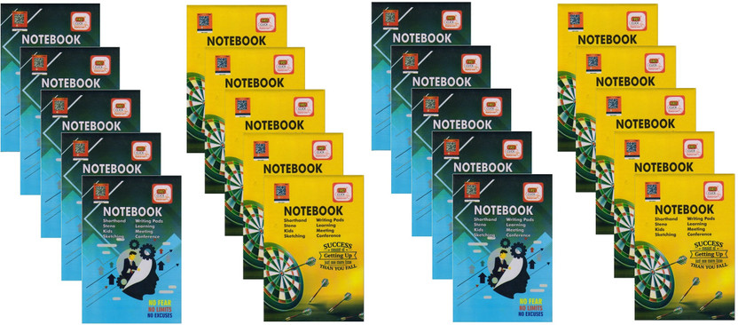 First First Click Shorthand Steno Notebook Kids Writing pad Register 12.2x18 cm 160Pg Set of 20 Regular Writing Pad Both side ruled Both side Uses 160 Pages(Multicolor, Pack of 20) - Flipkart Deal