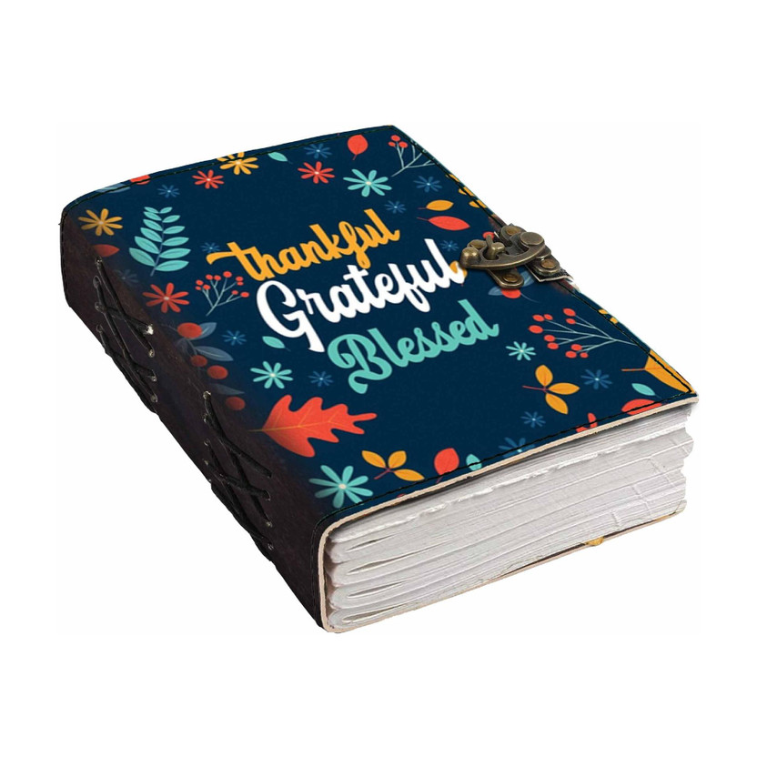 DI-KRAFT Printed Designer leather cover Diary with Lock For Office|Gift|SIZE 5*7 INCHES A5 Diary unruled 200 Pages(multicolor26)
