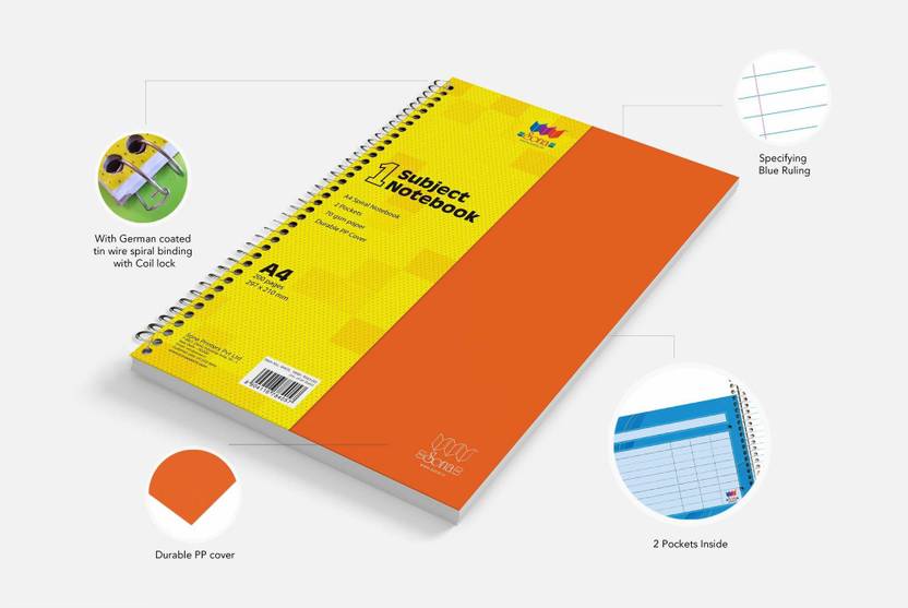 Sona Edons Spiral Book A4 Notebook N/A 200 Pages Price in India Buy