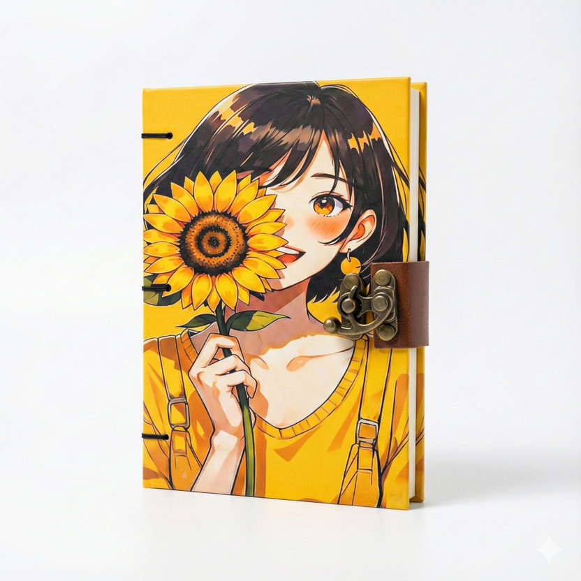 CRAFT EMIRA HANDCRAFTED A5 Diary Unruled 200 Pages(Yellow)