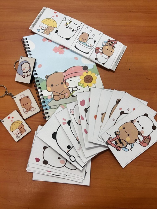 craft maniacs BUBU DUDU STATIONERY COMBO A5 Diary RULED 160 Pages(Multicolor)