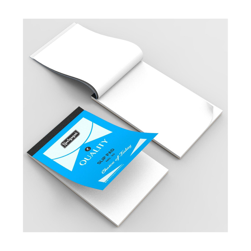NEELGAGAN Slip Pad No. 33 (Type : Plain ) Regular Regular Note Pad (14.0 cm x 22.0 cm) 80 Pages(Multicolor, Pack of 10)