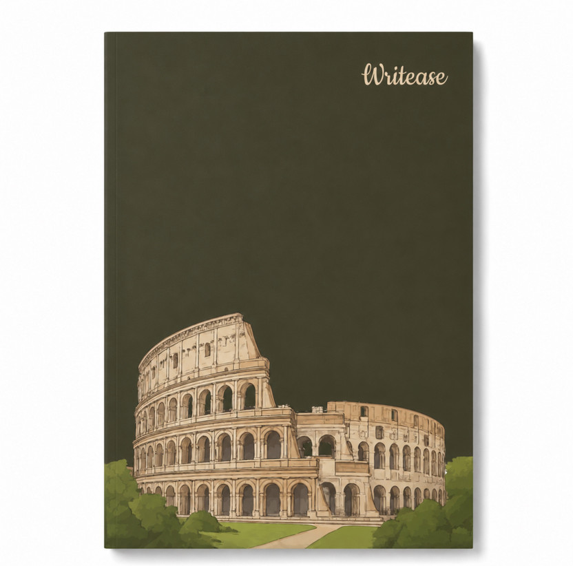 Writease Classic A4 Notebook Single line 136 Pages(Colloseum, Pack of 6)